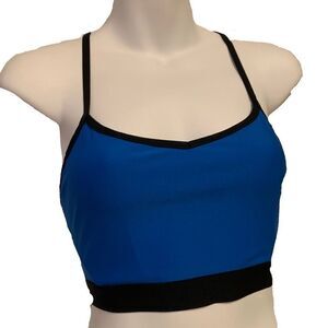 Athletic Works Sports Bra Intimates. Brigh Blue Black M 8-10